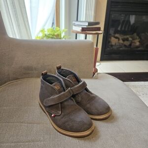 Tommy Hilfiger Kids Brown Suede Strap Boots